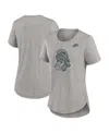 Nike Women's Heather Gray Michigan State Spartans Legacy Tri-blend T-shirt In Heather Gray