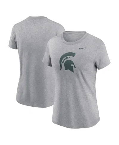 Nike Women's Heather Gray Michigan State Spartans Primetime Evergreen Logo T-shirt