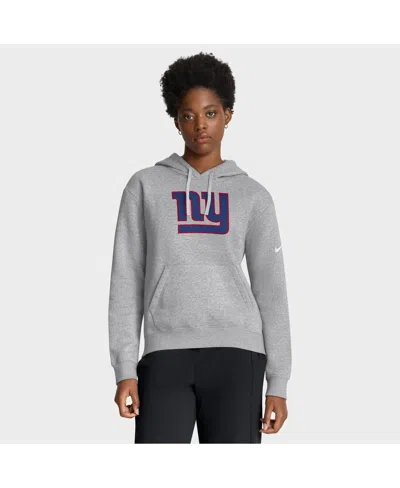 Nike Women's Heather Gray New York Giants Club Fleece Pullover Hoodie