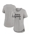 Nike Women's Heather Gray New York Yankees Script Tri-blend T-shirt In Heather Gray