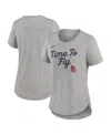 Nike Women's Heather Gray St. Louis Cardinals Script Tri-blend T-shirt In Heather Gray