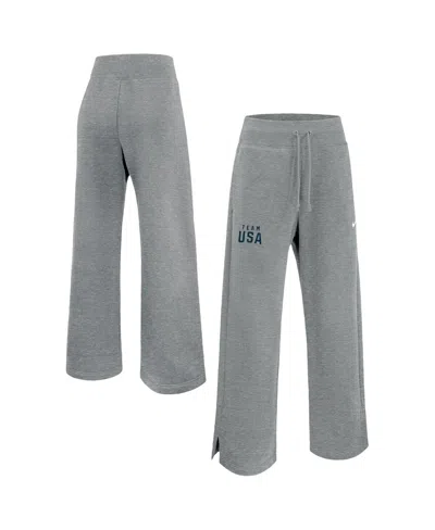 Nike Women's Heather Gray Team Usa Phoenix Fleece Sweatpants