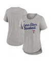 Nike Heather Gray Minnesota Twins Script Tri-blend T-shirt In Gray