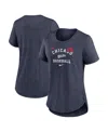 Nike Women's Heather Navy Chicago White Sox Rewind Arch Mix Tri-blend T-shirt In Heather Navy