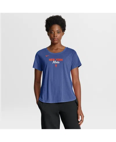 Nike Women's Heather Royal New York Mets Arched Tri-blend T-shirt In Blue