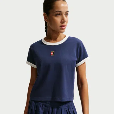 Nike Women's Heritage Short-sleeve Tennis T-shirt In Blue