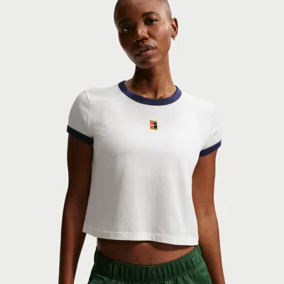 Nike Women's Heritage Short-sleeve Tennis T-shirt In White