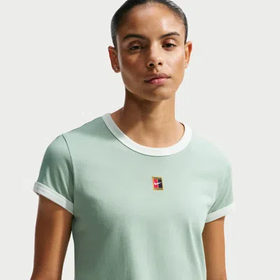 Nike Women's Heritage Short-sleeve Tennis T-shirt In Green