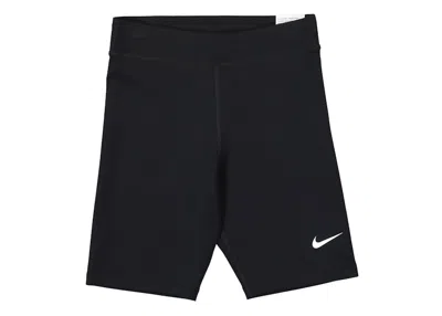 Pre-owned Nike Women's High Waisted 8" Biker Shorts In Black