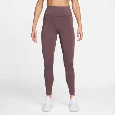 Nike Women's High-waisted Full-length Leggings In Tattoo Burgundy Crush In Brown