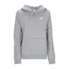 Nike Women's Hoodie W Sportswear Club Fleece Funnel-neck Hoodie Dk Gray Heather/white In Gray