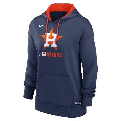 Nike Women's Houston Astros Authentic Collection  Therma Mlb Pullover Hoodie In Blue