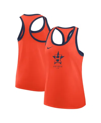 Nike Women's Houston Astros Tri-blend Racerback Tank Top In Orange