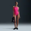 Nike Women's Hydrastrong Racerback One-piece Swimsuit In Pink