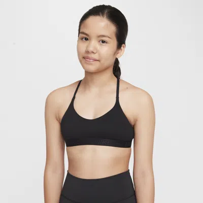 Nike Kids' Women's Indy Girls' Sports Bra In Black