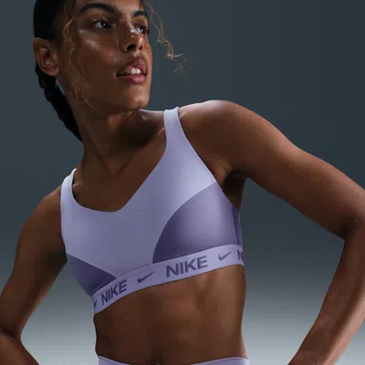 Nike Women's Indy High Support Padded Adjustable Sports Bra In Purple