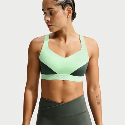 Nike Women's Indy High Support Padded Adjustable Sports Bra In Green