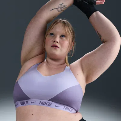 Nike Women's Indy High Support Padded Adjustable Sports Bra (plus Size) In Purple