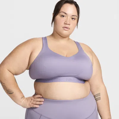 Nike Women's Indy High Support Padded Adjustable Sports Bra (plus Size) In Purple