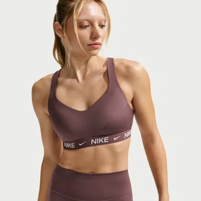 Nike Women's Indy High Support Padded Adjustable Sports Bra In Brown