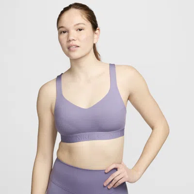 Nike Women's Indy High Support Padded Adjustable Sports Bra In Purple