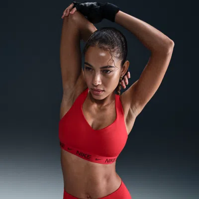 Nike Women's Indy High Support Padded Adjustable Sports Bra In Red