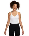 Nike Indy Light Support Padded Tank Top In White,black