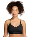 Nike Indy Light Support Sports Bra In Black,black,black
