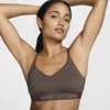 Nike Women's Indy Light Support Padded Adjustable Sports Bra In Brown