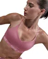 Nike Women's Indy Light Support Padded Adjustable Sports Bra In Elmpnl,pnk