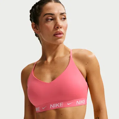 Nike Women's Indy Light Support Padded Adjustable Sports Bra In Pink