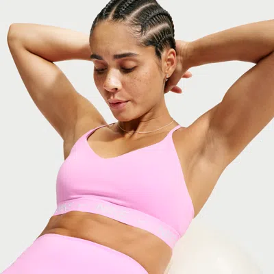 Nike Women's Indy Light Support Padded Adjustable Sports Bra In Pink