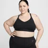 Nike Women's Indy Light Support Padded Adjustable Sports Bra (plus Size) In Black,black