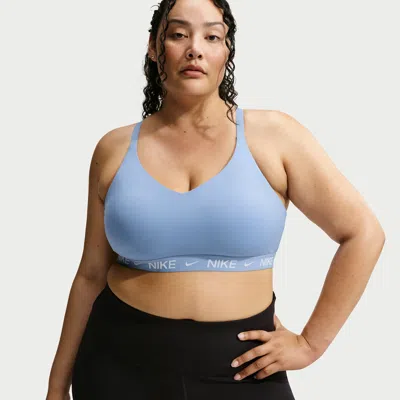 Nike Women's Indy Light Support Padded Adjustable Sports Bra (plus Size) In Blue