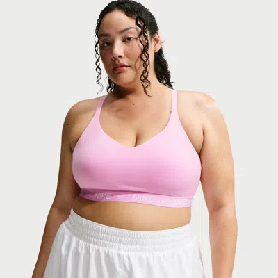 Nike Women's Indy Light Support Padded Adjustable Sports Bra (plus Size) In Pink