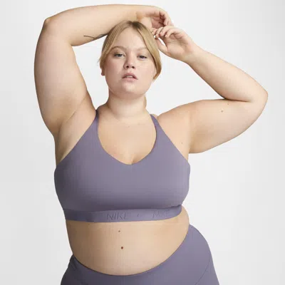 Nike Women's Indy Light Support Padded Adjustable Sports Bra (plus Size) In Purple
