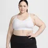 Nike Women's Indy Light Support Padded Adjustable Sports Bra (plus Size) In White,stone Mauve