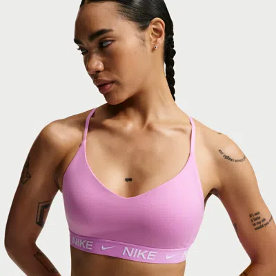 Nike Women's Indy Light Support Padded Adjustable Sports Bra In Pink