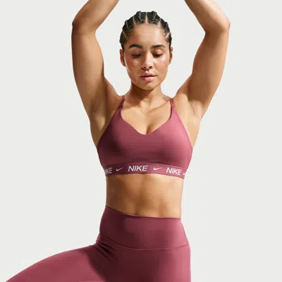 Nike Women's Indy Light Support Padded Adjustable Sports Bra In Purple