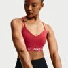 Nike Women's Indy Light Support Padded Adjustable Sports Bra In Red