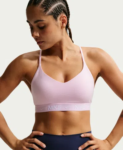 Nike Women's Indy Light-support Padded Sports Bra In Pink