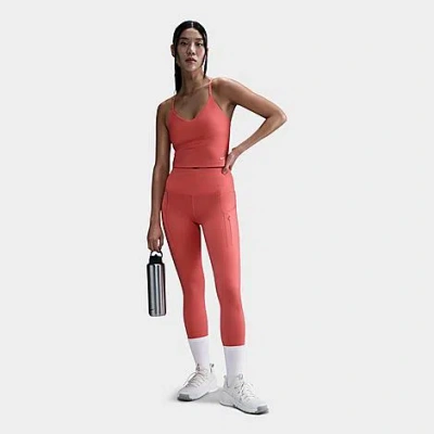 Nike Women's Indy Light-support Padded Sports Bra Tank In Red