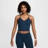 Nike Women's Indy Light-support Padded Sports Bra Tank In Armory Navy/white