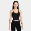 Nike Women's Indy Light-support Padded Sports Bra Tank Top In Black/white