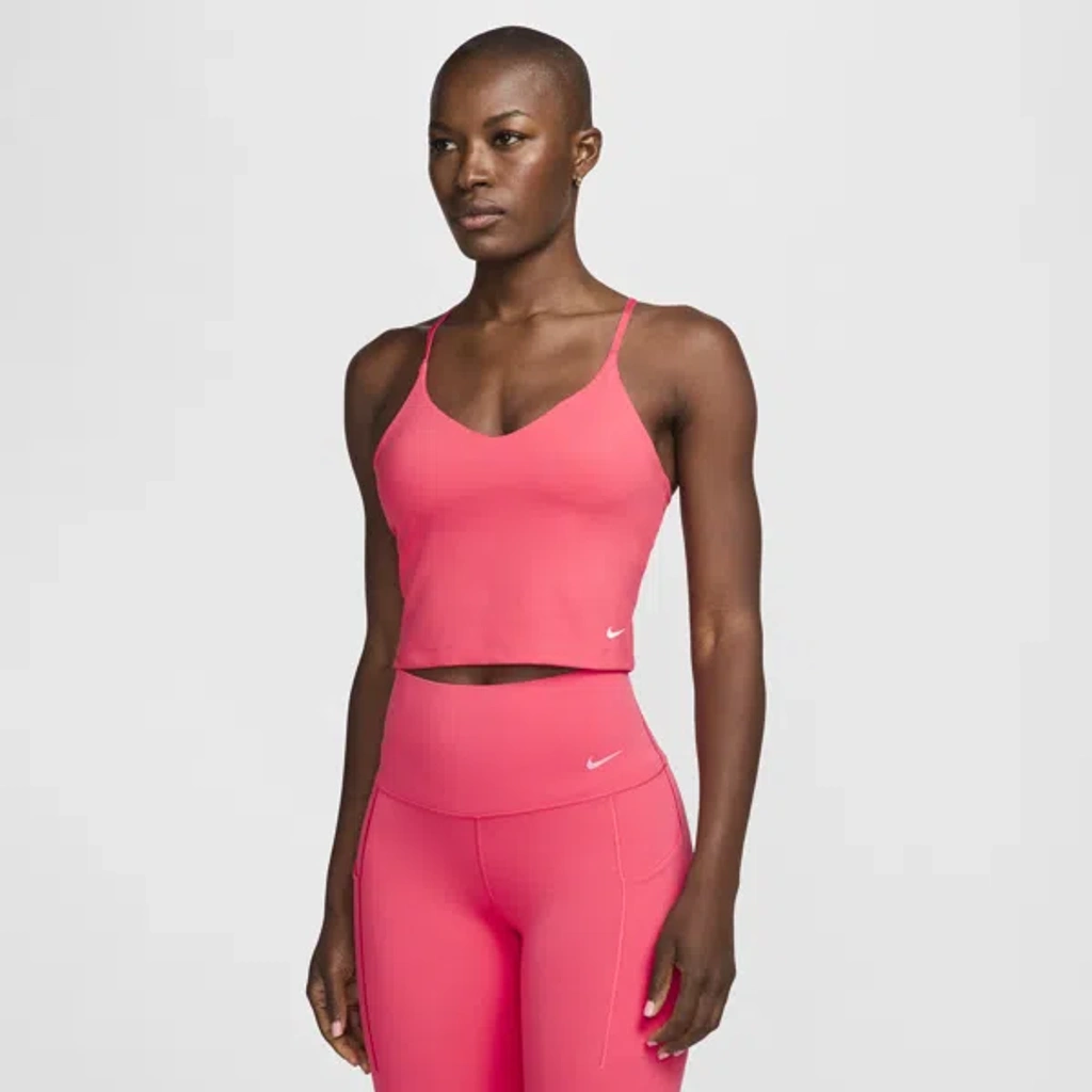 Nike Women's Indy Light-support Padded Sports Bra Tank Top In Pink
