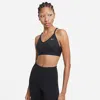 Nike Women's Indy Light-support Padded V-neck Sports Bra In Black