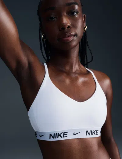 Nike Women's Indy Light Support Sports Bra In White