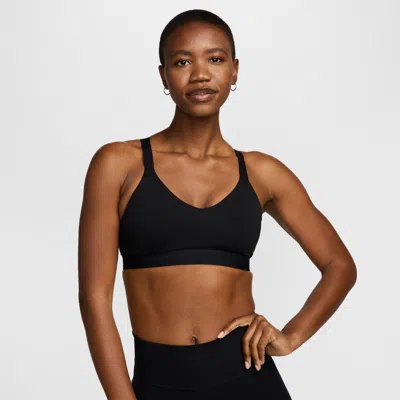 Nike Women's Indy Medium Support Padded Adjustable Sports Bra In Black
