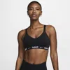 Nike Women's Indy Medium Support Padded Adjustable Sports Bra In Black/white