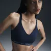 Nike Women's Indy  Support Padded Adjustable Sports Bra In Blue